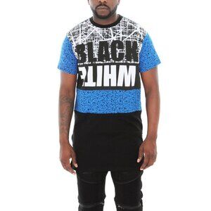 Bleecker & Mercer Men's Printed Side Zippers Longline T Shirt ------New With tag